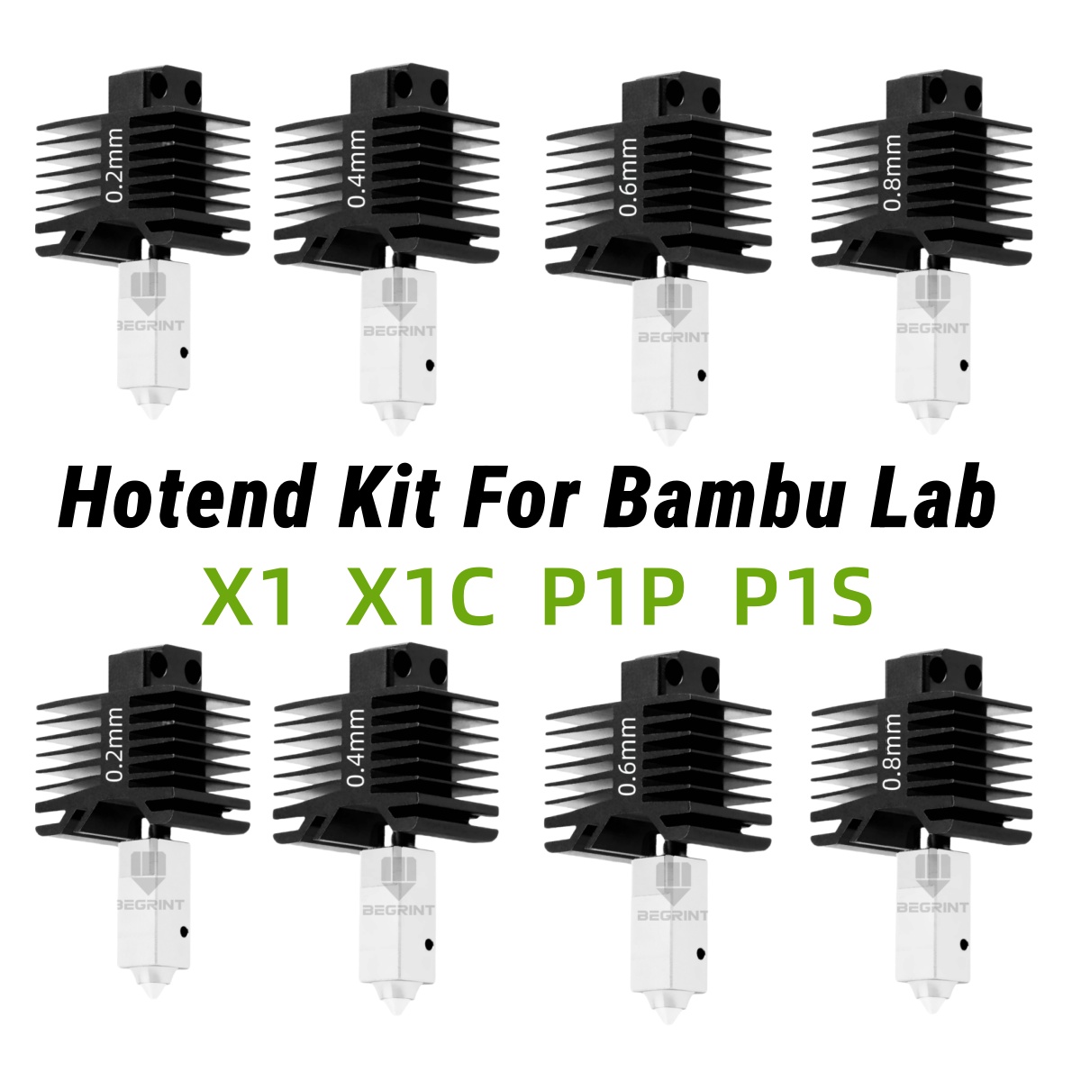 Ceramic Heat Emitter - Bambu Lab X1 P1用新型ホットエンドキット、サーミスターセラミックヒーター付きホットエンドプリントヘッド、bambu lab X1C