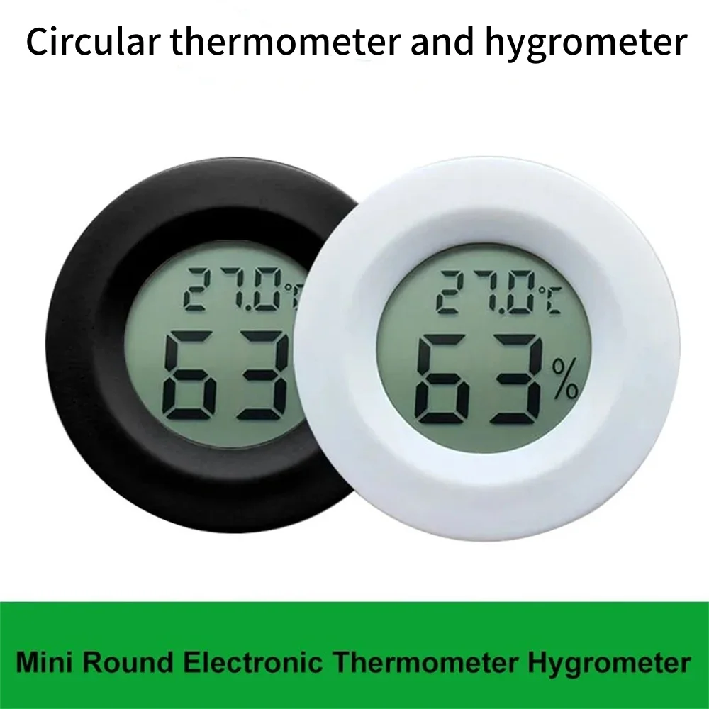 Digital Hygrometer Probe - ミニラウンドデジタル温度計湿度計高精度電子温度湿度モニターポータブル屋内測定ツール