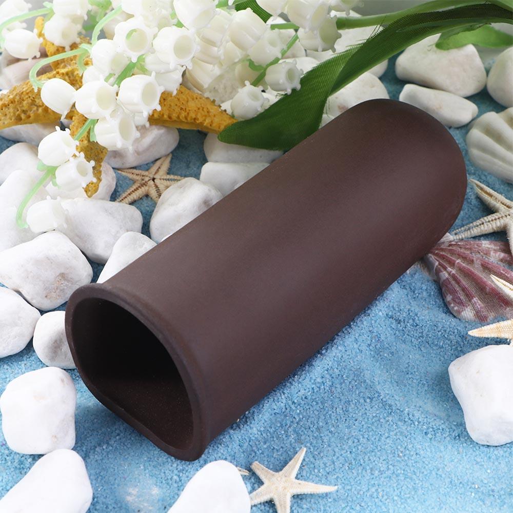 Hide Cave Ceramic - セラミックフィッシュタンクケーブ水族館シェルター、ピドスパインズ、生きた高さの飾り、移植が凹ま、新しい