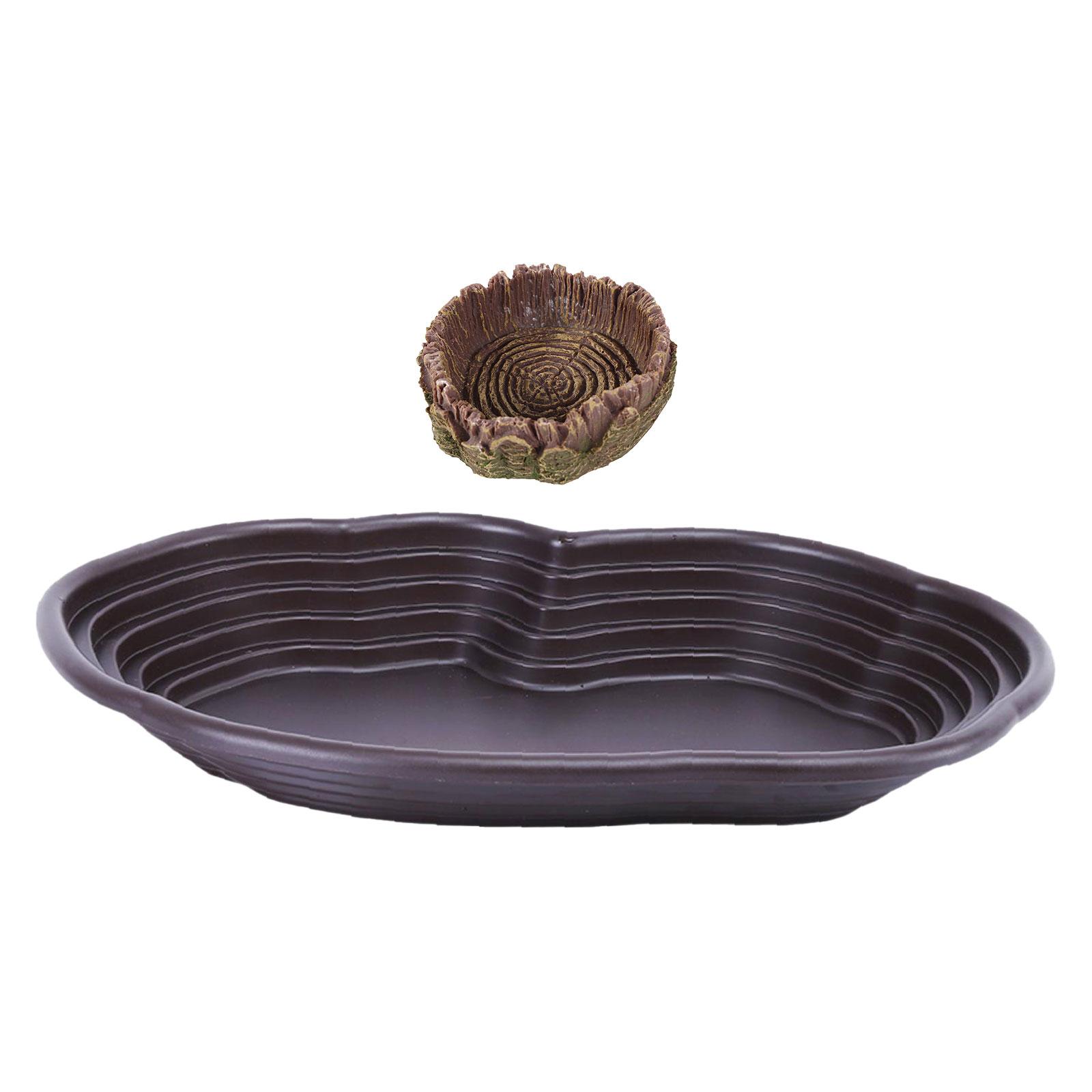 Water Dish Reptile - 爬虫類の入浴皿,カメの餌箱,ウォーターボウル,あごひげを生やしたドラゴン,カメ,両生類,カメの餌皿