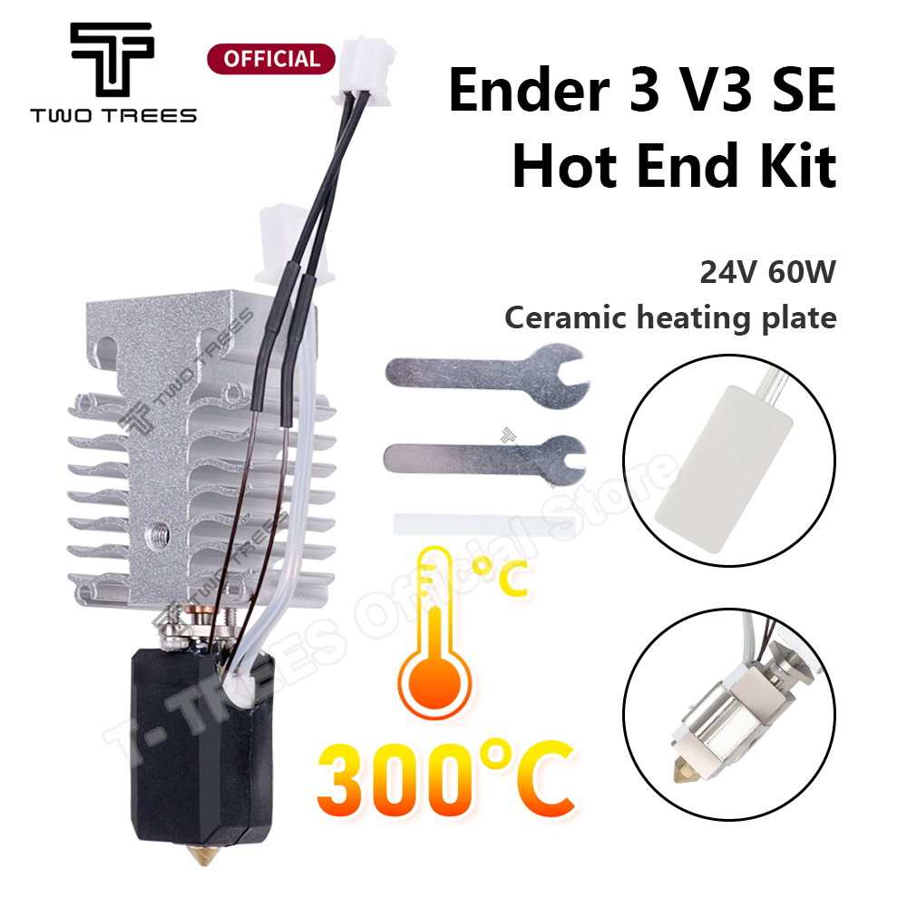 Ceramic Heat Emitter - ホットエンドキット,Creality Ender 3,v3,se,24v,60w,セラミックヒーター,サーミスター,3Dプリンター部品,ノズルキット,加熱ブロック用