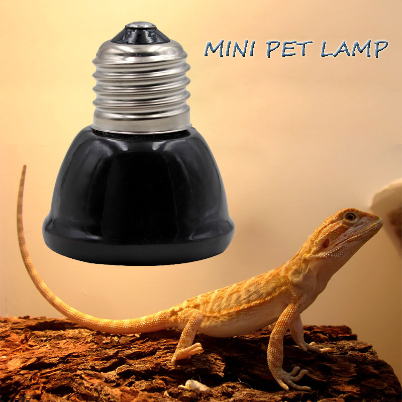 Ceramic Heat Emitter - 黒ミニペット加熱ランプ赤外線セラミックエミッター熱電球ペット育雛鶏爬虫類ランプ 25/50/75/100 ワット