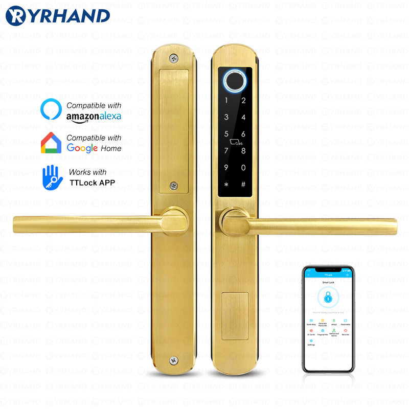 IP66 ゴールドステンレス鋼スライドガラススマートロック  - Glass Door Hinge のレビューと価格