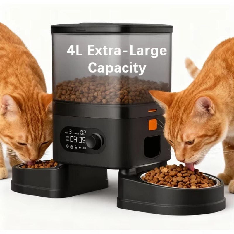自動ペットフィーダー スマート猫犬用フードディスペンサー デ - Timer Dual Outlet のレビューと価格