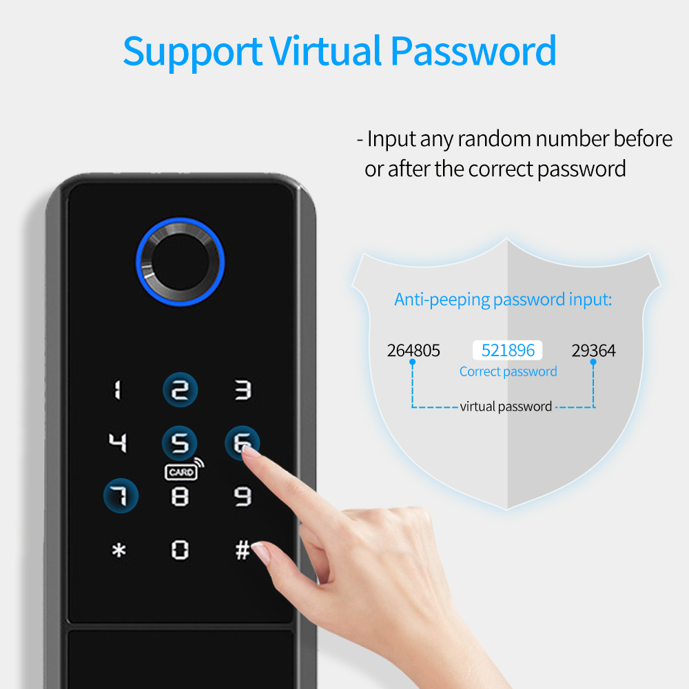 IP65 防水 TTLock 指紋スマートドアロック屋外ゲー - Glass Door Hinge のレビューと価格