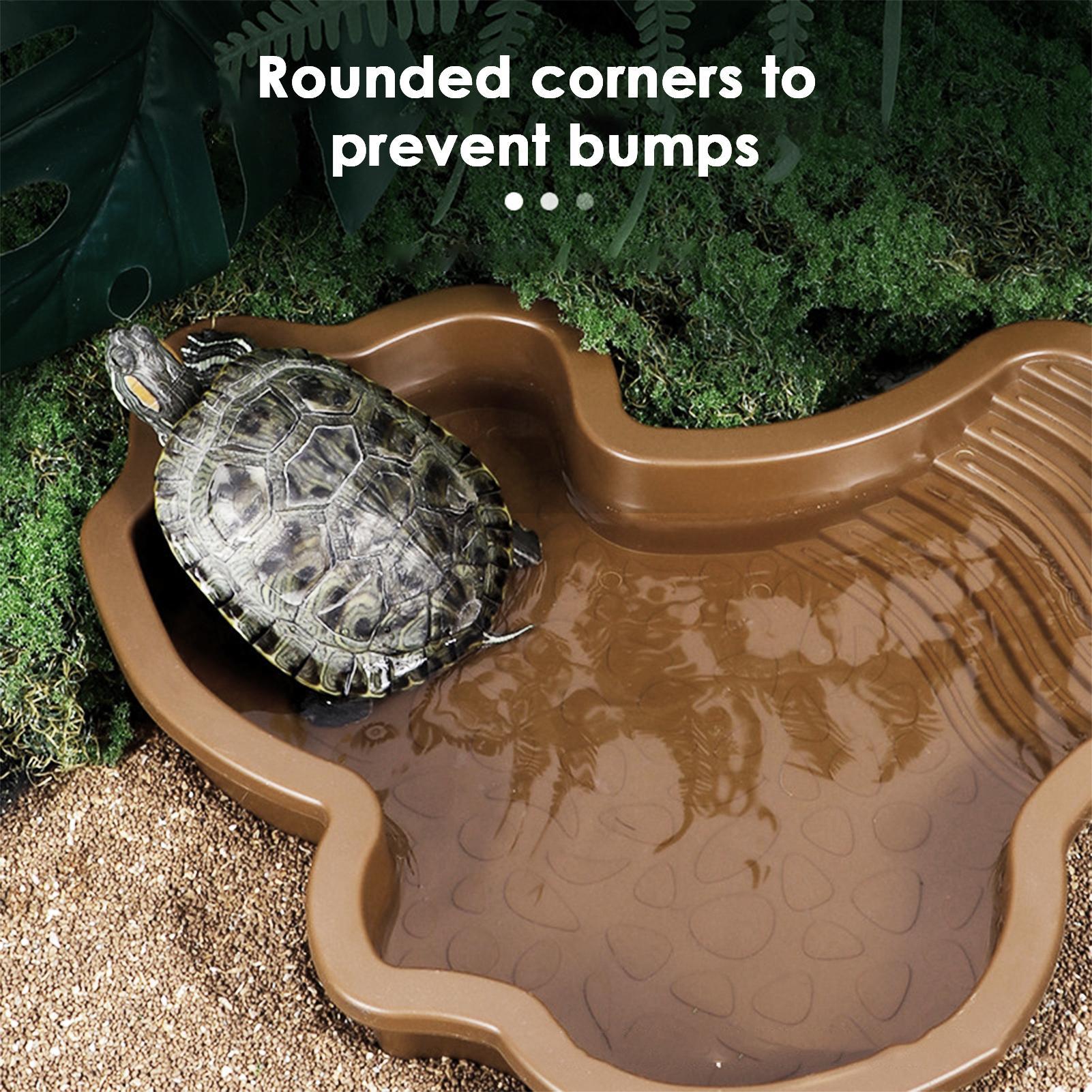 爬虫類用入浴プール、スロープ付き、カメ用浸漬浴槽、滑り止め水 - Water Dish Reptile のレビューと価格