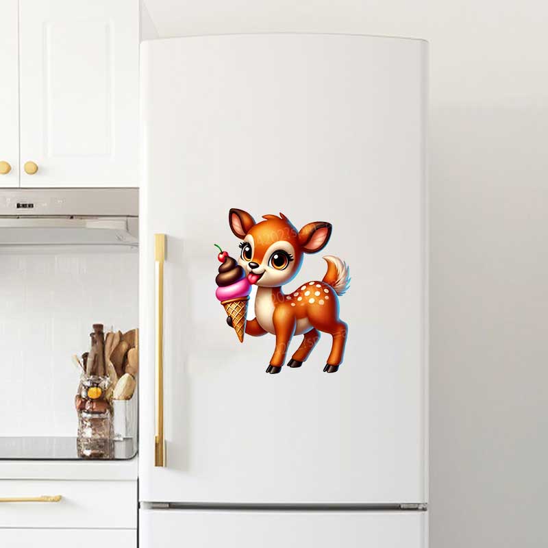 かわいい鹿の壁のステッカー自己粘着壁紙寝室子供部屋動物壁画背 - Pvc Panel Background のレビューと価格