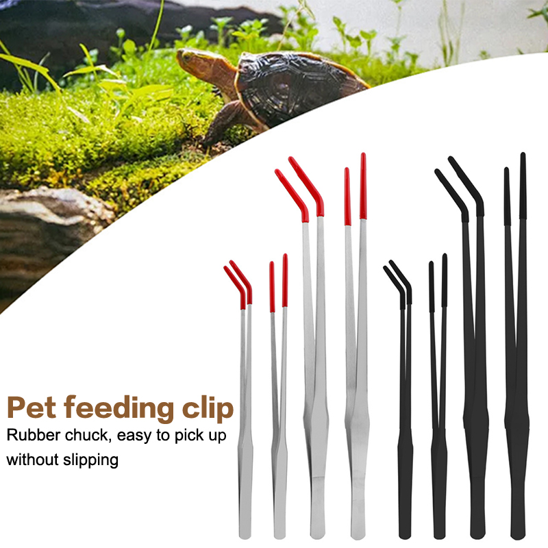 ステンレス鋼爬虫類用給餌トング ゴムチップ付き水槽用ストレー - Feeding Tong Stainless のレビューと価格