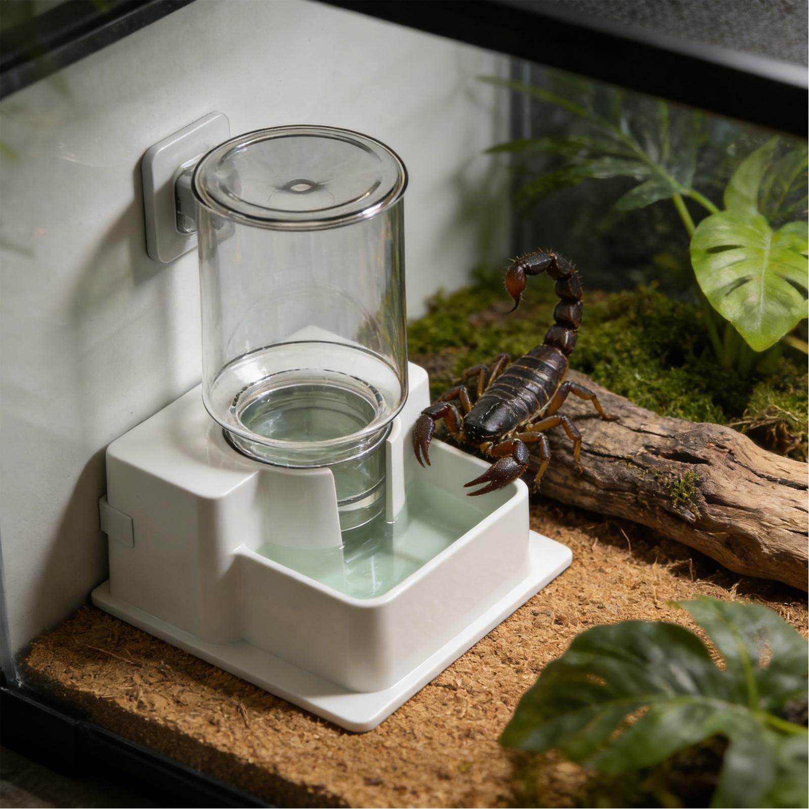 自動爬虫類給水器 再利用可能な容器 クリエイティブな給餌ステ - Water Dish Reptile のレビューと価格