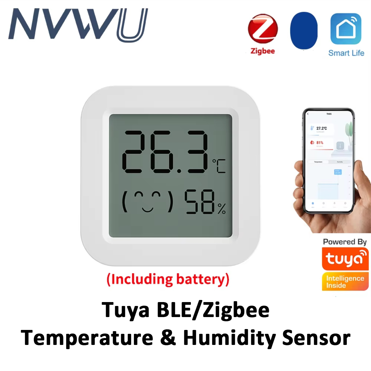 Tuya Zigbee 温度湿度センサー冷蔵庫センサーミニ  - Digital Hygrometer Probe のレビューと価格