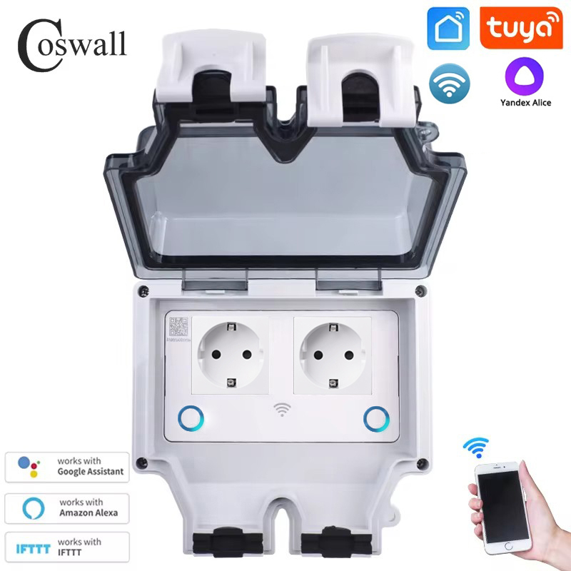 Coswall Tuya Wifi Yandex アリス I - Timer Dual Outlet のレビューと価格