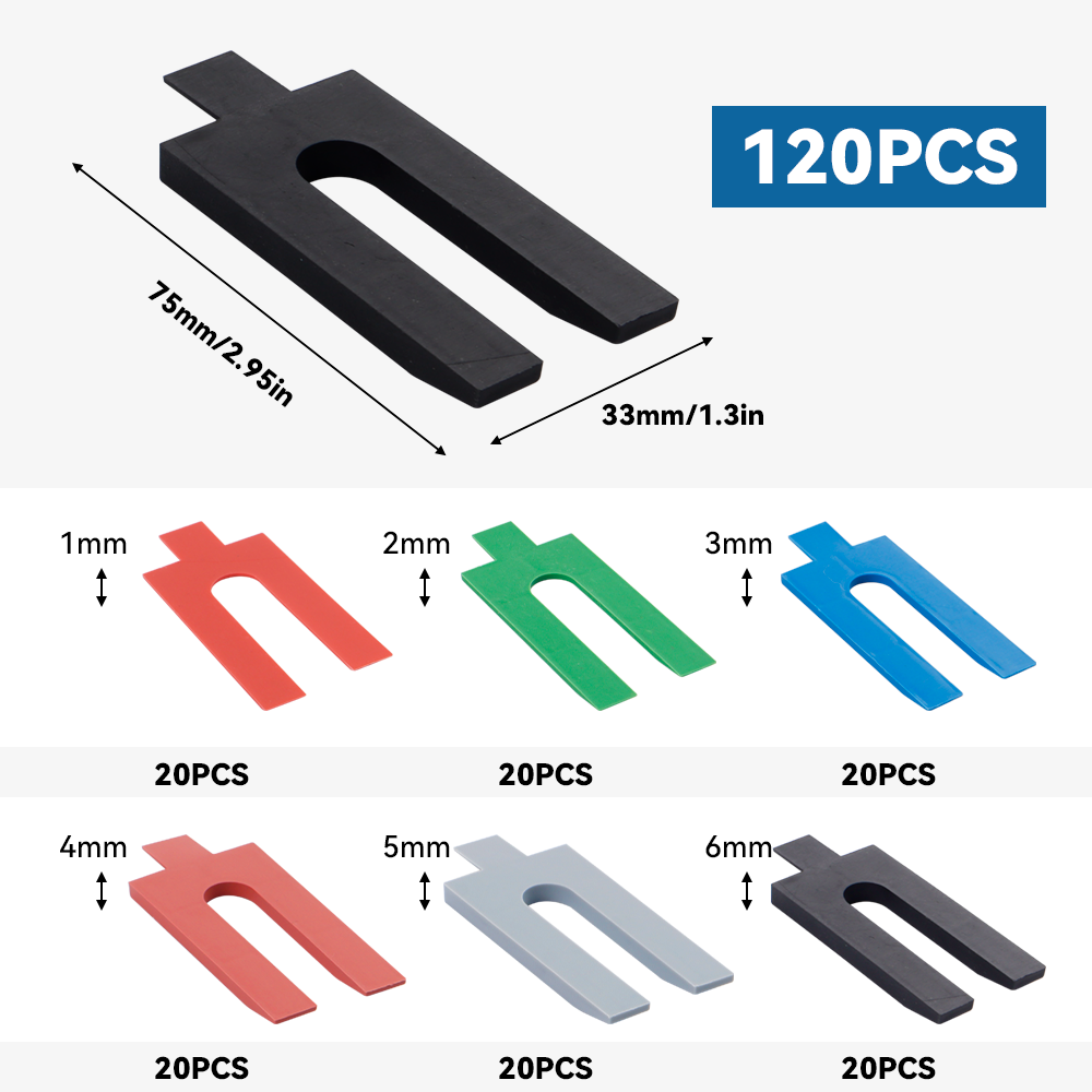 再利用可能なU字型セラミックスペーサータイルクリップ120個 - Ceramic Tile Floor のレビューと価格