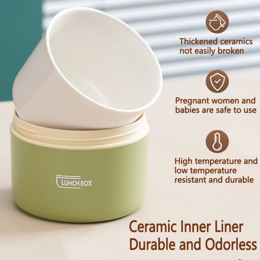 密封されたセラミックライナー弁当箱実用的な丸型断熱弁当箱積み - Ceramic Heat Emitter のレビューと価格