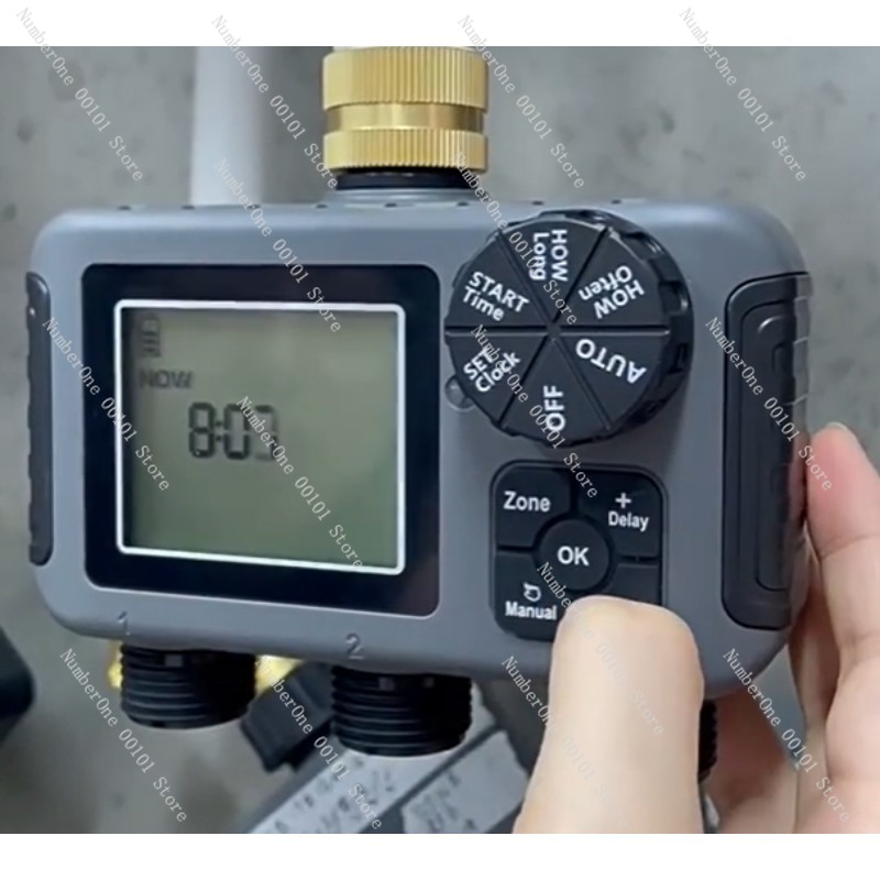 3口大型スクリーン自動灌漑タイマー、金属コネクター付き、デュ - Timer Dual Outlet のレビューと価格