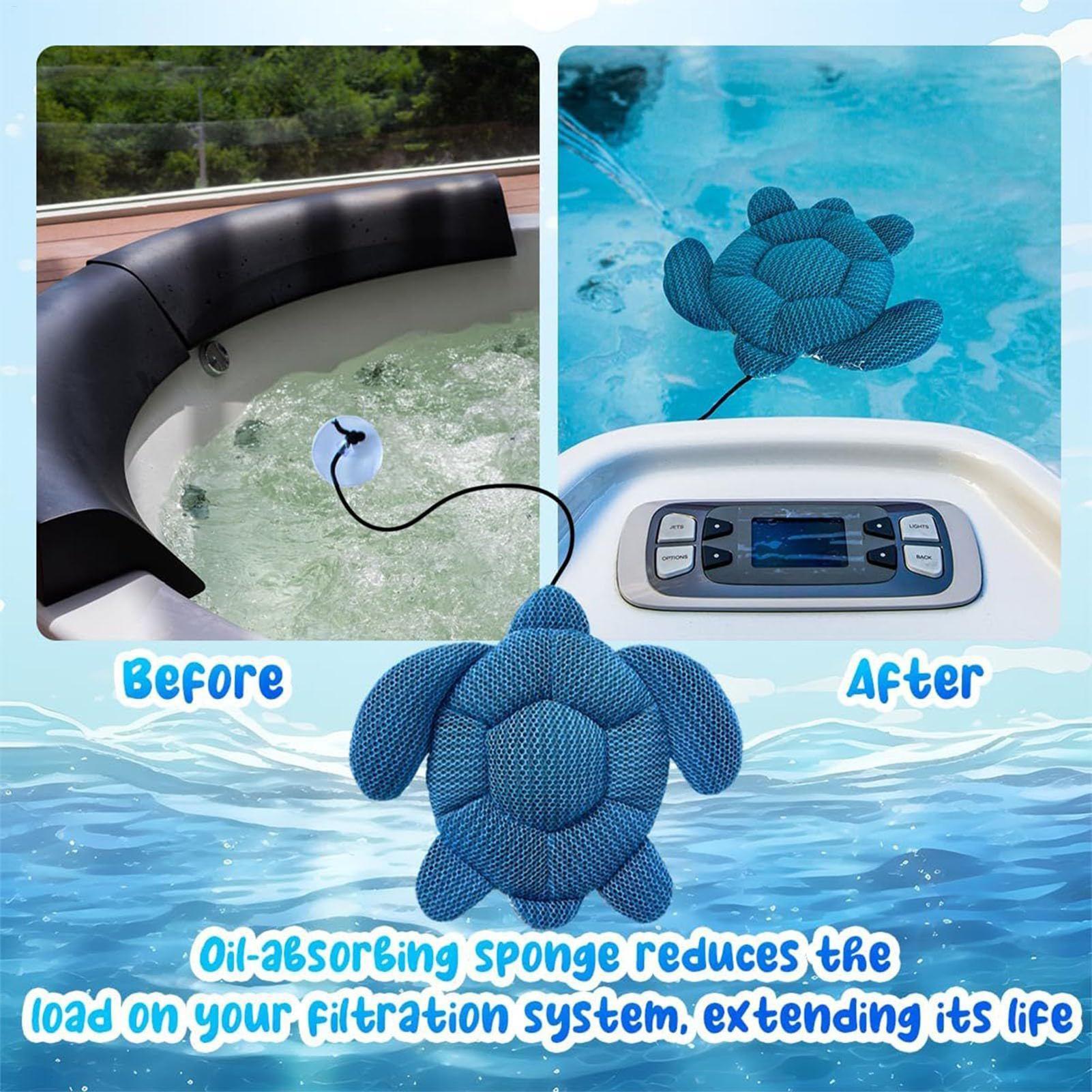 ホットタブスカム吸収剤再利用可能なスパ油吸収スポンジフローテ - Water Dish Reptile のレビューと価格