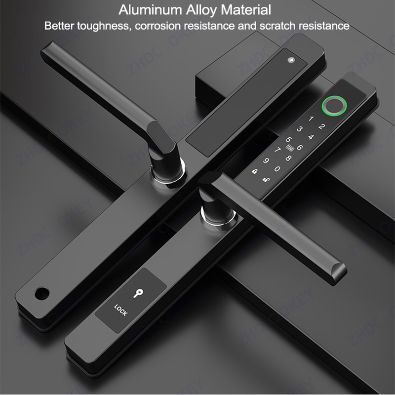 ZHDCOOKEY 生体認証デジタルドアロック 防水 TTL - Glass Door Hinge のレビューと価格