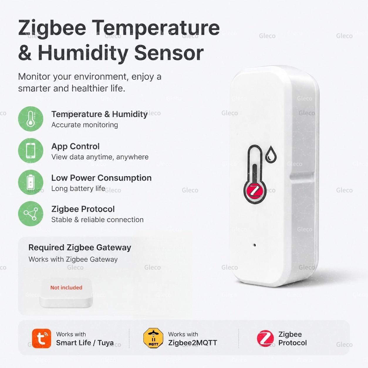 Tuya Zigbee 3.0 温度と湿度センサー屋内スマー - Digital Hygrometer Probe のレビューと価格
