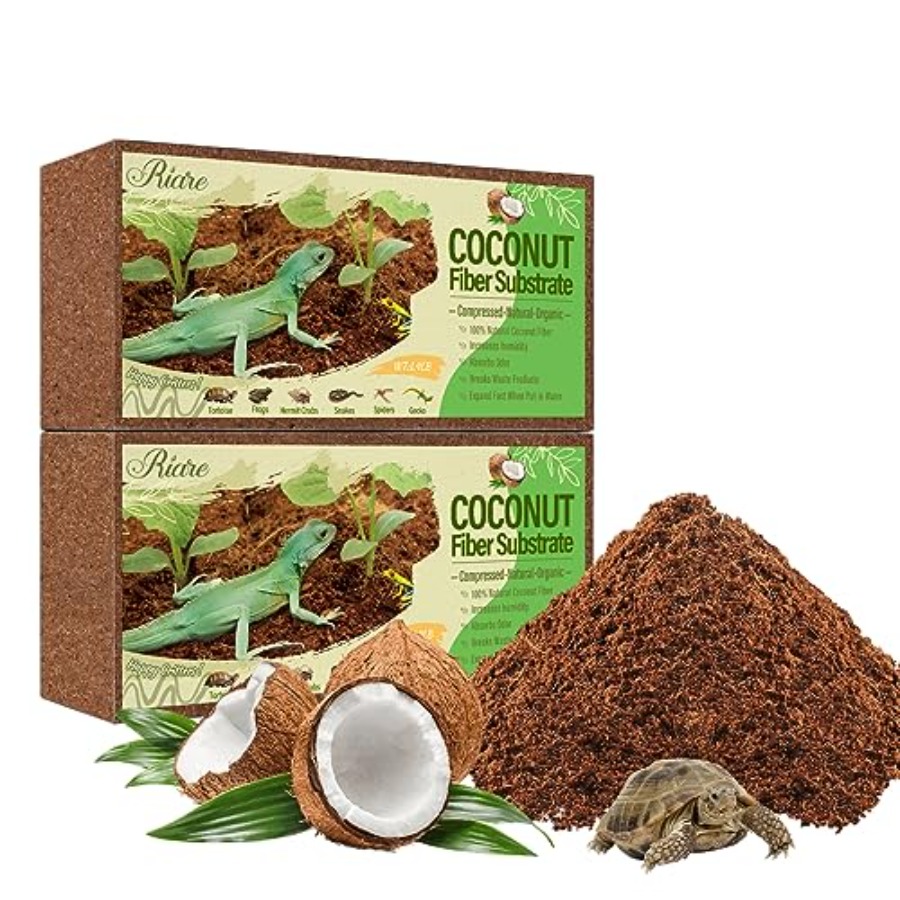爬虫類用天然ココナッツ繊維基質 - プレミアム圧縮ココナッツ - Substrate Coconut Fiber のレビューと価格