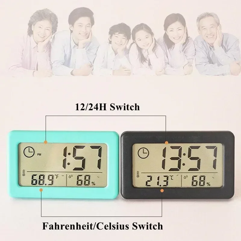 寝室の装飾用のデジタル目覚まし時計、寝室用の卓上時計LEDテ - Digital Hygrometer Probe のレビューと価格