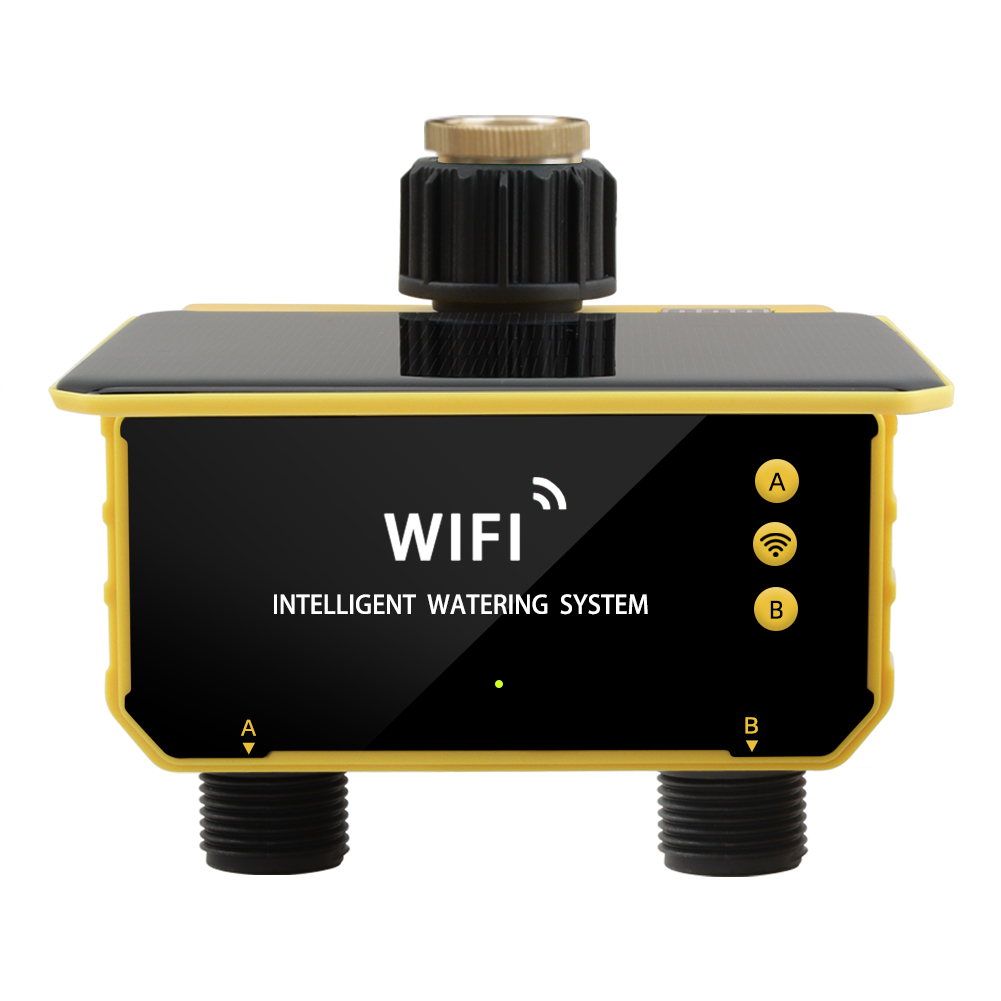 WiFi ソーラータイマー デュアルウォーターバルブ 2 つ - Timer Dual Outlet のレビューと価格